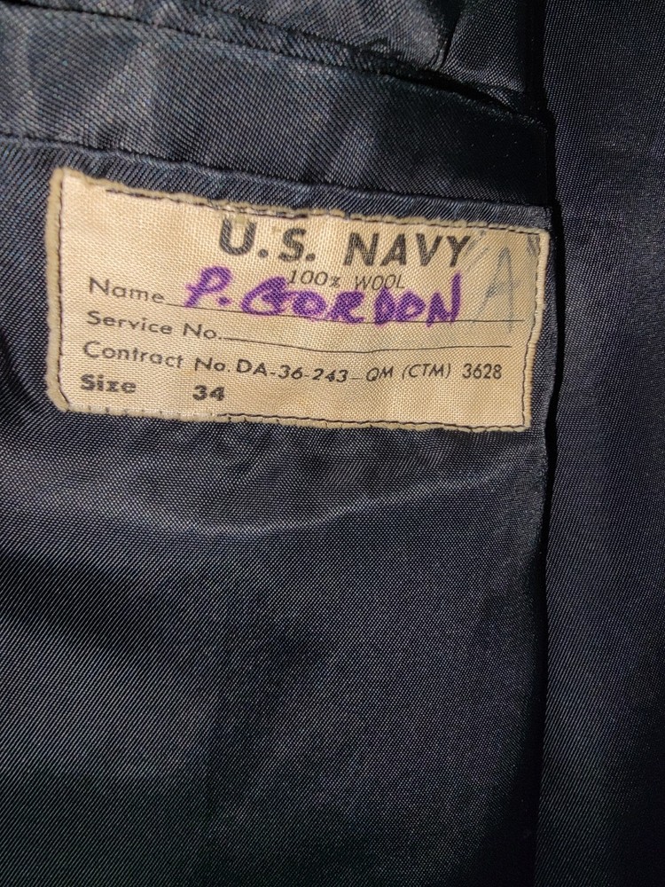 U.S. Navel Jacket Gulf War Issued Size 34