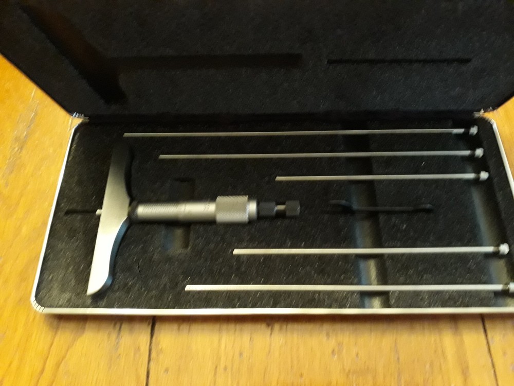 L.S Starrett No. 445 Depth Micrometer Gage  4" Base