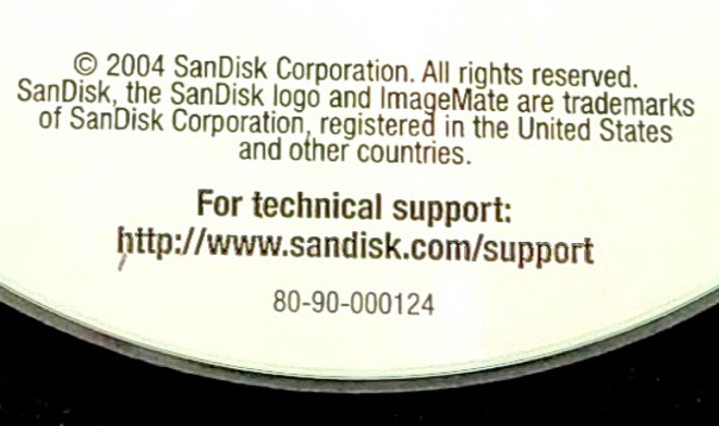 SanDisk ImageMate Installation CD Version Ver 1.1 USB 2.0 Reader/Writer SDDR