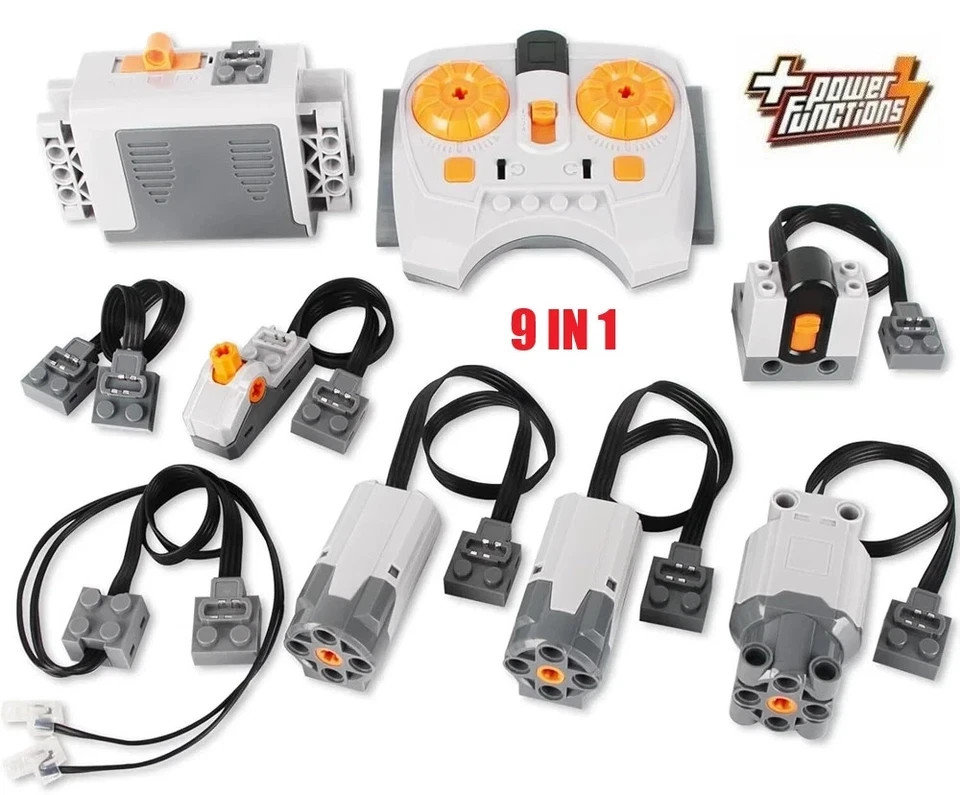 Motor Set 9 IN 1 Plastic Compatible with Lego Remote Control for STEM Projects