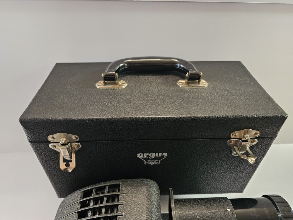 Vintage ARGUS Slide Projector W/ Case Tested Works Great