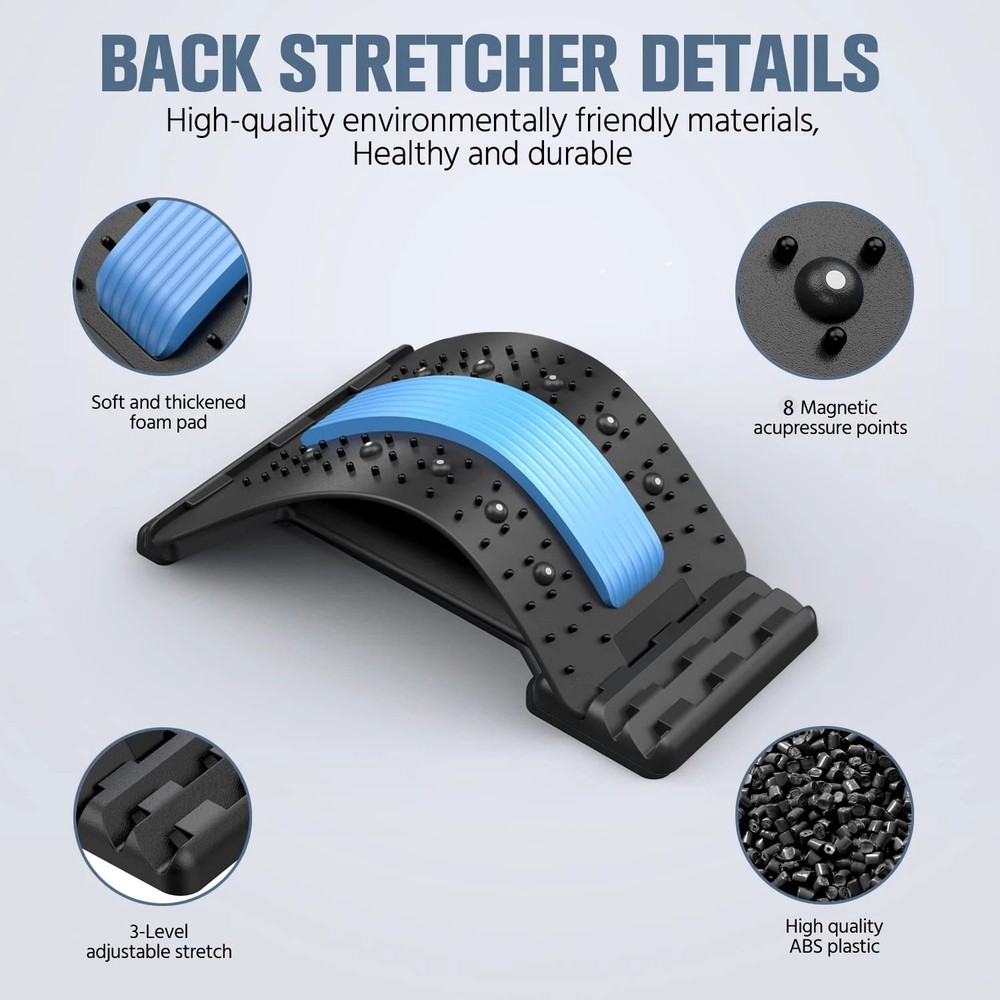 Back Stretcher for Lower Back Pain Relief, Back Cracking Device, Multi-Level