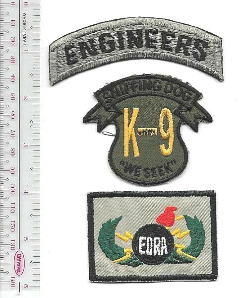 K-9 EOD Philippines Army & Air Force PAF Engineeres Sniffing Dog EORA Badge
