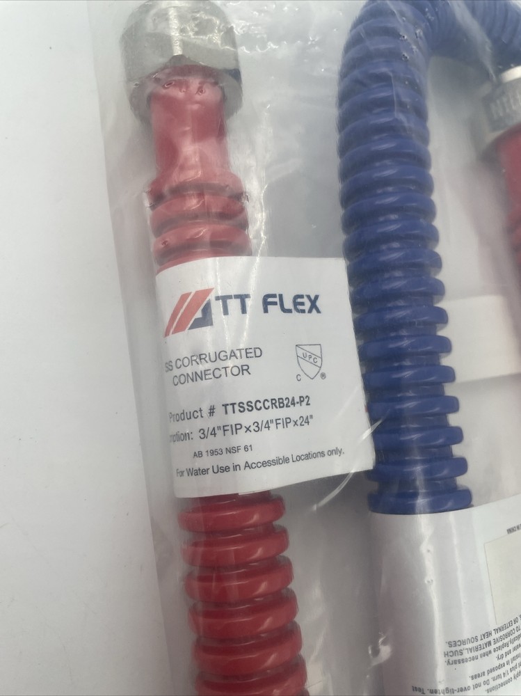 Flexible Stainless Steel Corrugated Water Heater Connectorhot And Cold Color Cod