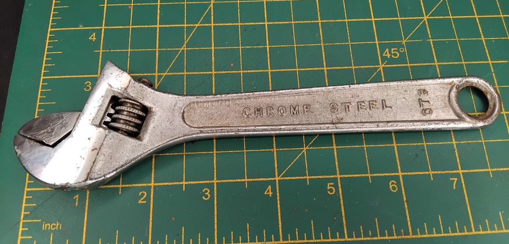 Vintage Chrome Gordon 8" Adjustable Spanner LT21763-LL