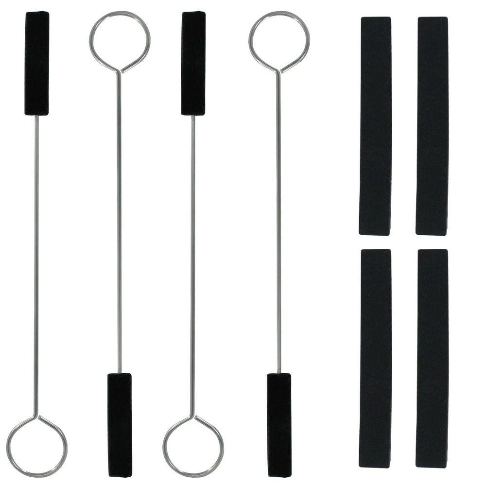 Piutouyar 8 Pack Black Piano Tuning Mute, Triangular Tuner Rubber...