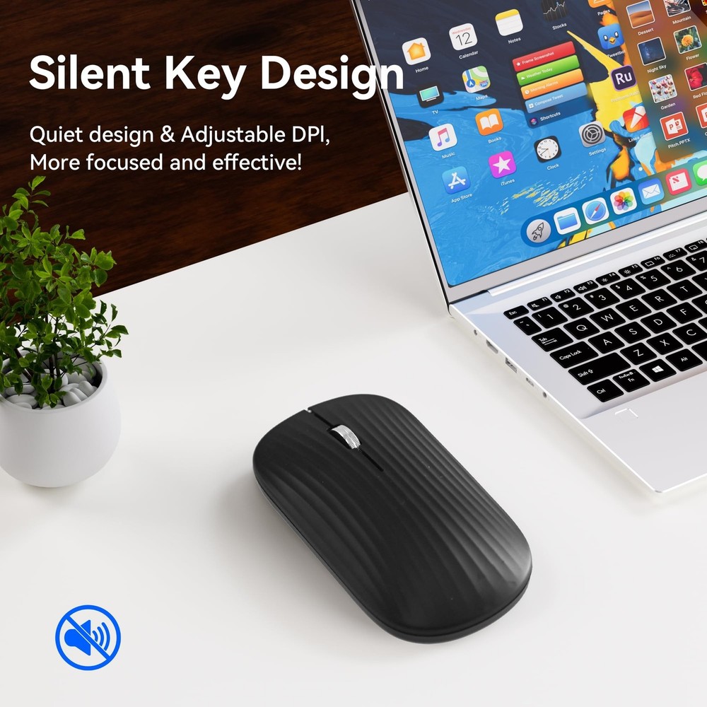 Portable Foldable Keyboard and Mouse Combo,Dual Mode Bluetooth×2+2.4G Wirel