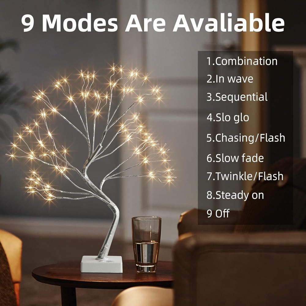 Fairy Light Tree, 108 LED Lighted Trees for Decoration Inside, Christmas Tree...