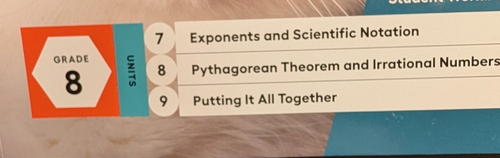 IM Imagine Learning Grade 8 Math Units 7-9 Student Workbook - NEW