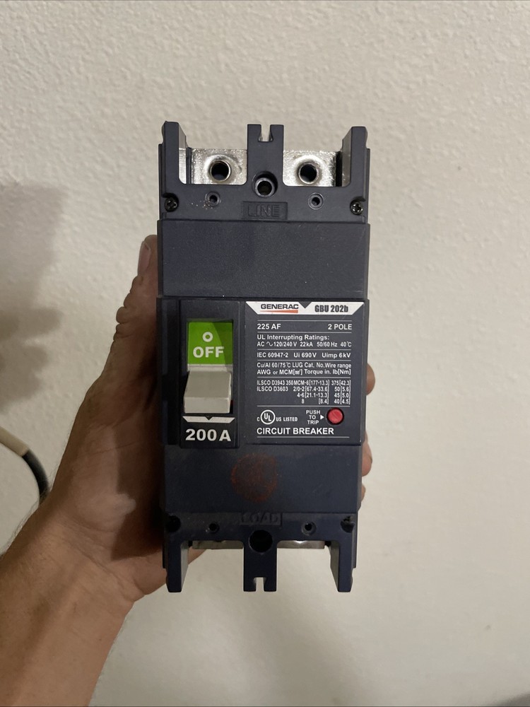 200a Generac Main Breaker For Automatic Transfer Switch