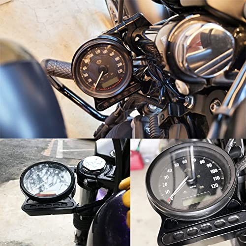 Speedometer Relocation Bracket Cover Side Mount Speedometer Instrument Chrome