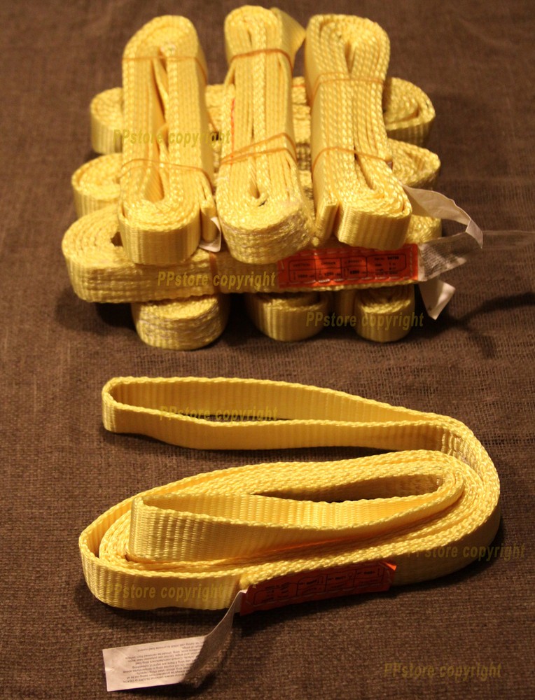 10x EE1-901 8ft Polyester Web Lifting Sling 1" x 8' Lifting Tow Strap eye-eye YL
