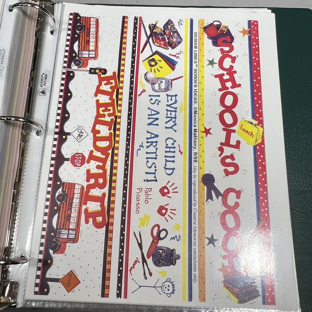 Notebook Full - Creative Memories Page Patterns Idea Booklets Plus Border Papers