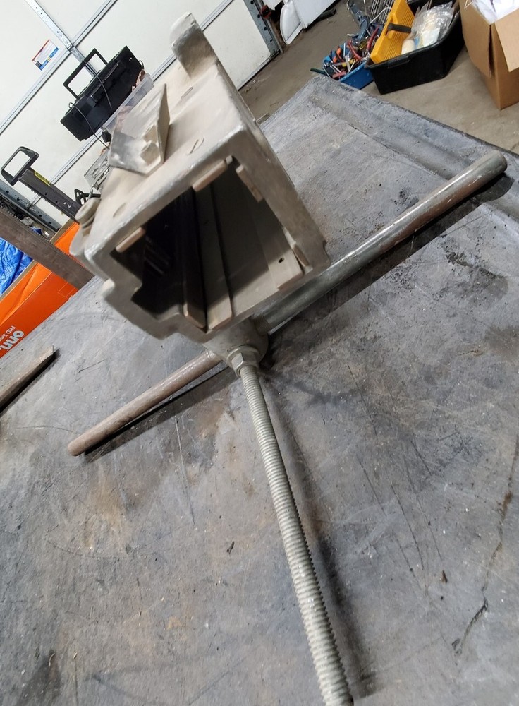 CORE DRILL stand Carriage assembly MOTOR MOUNT & 4 handle Crank Wheel Silver