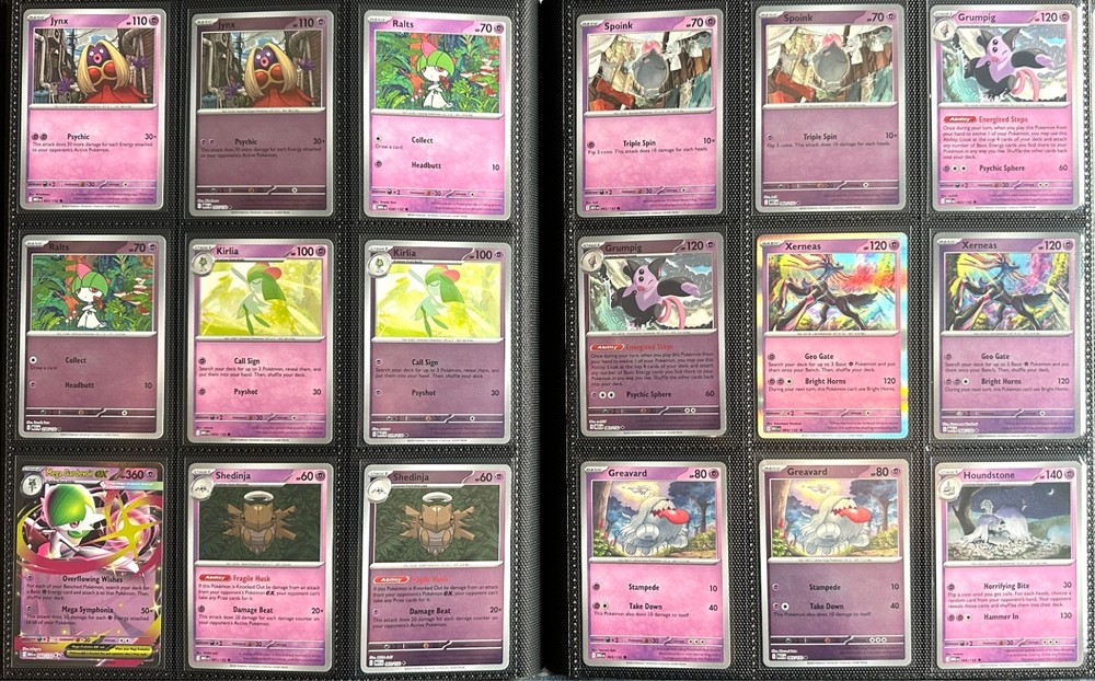 Mega Evolution Pokemon TCG Base Set with Reverse & EX - 254 Cards with Binder