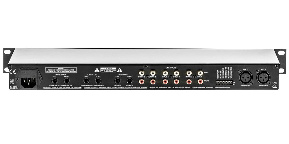 ART MX624 6-Channel Rackmount Zone Mixer