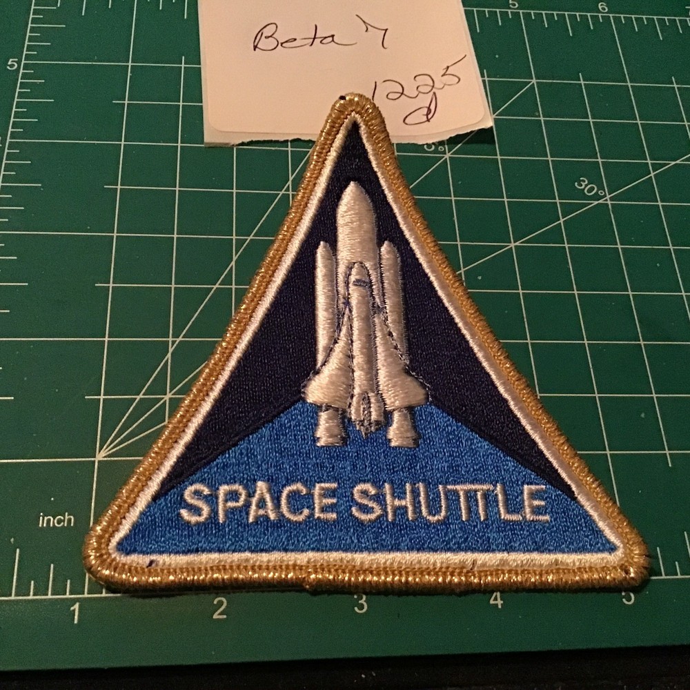 NASA Space Shuttle Triangle Souvenir 4.25” Tall Embroidered Patch Badge