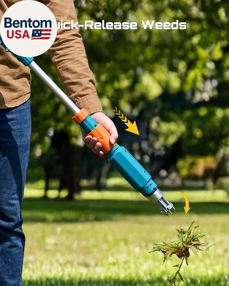 2026 Upgraded Electric Weed Puller Tool, 20V Battery Powered Stand up Weeder wit