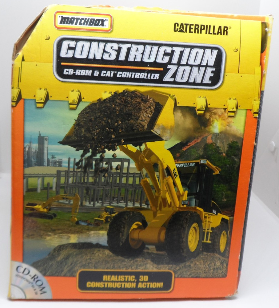 NIB: Matchbox Caterpillar Construction Zone CD ROM & CAT Controller RARE