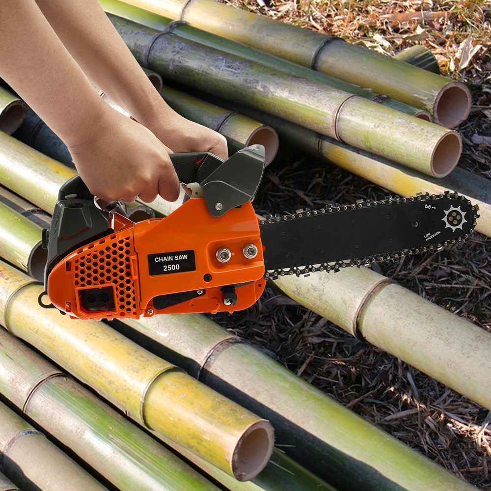 25.4cc 2-Stroke Petrol Powered Engine Chainsaw Top Handle Chainsaw Manual Start