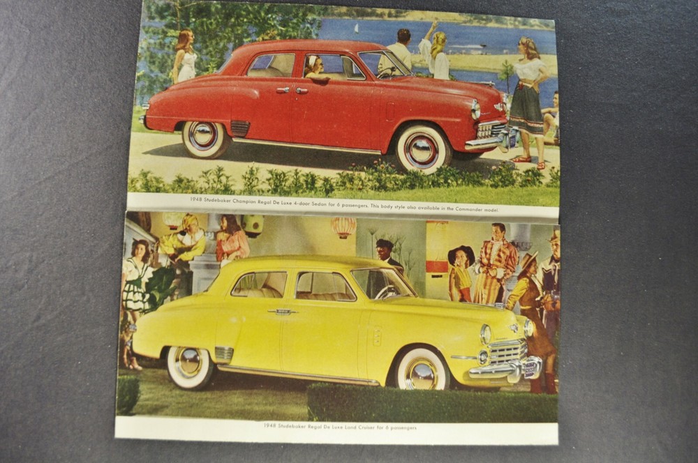 1948 Studebaker Small Brochure Folder Champion Commander Excellent Original 48