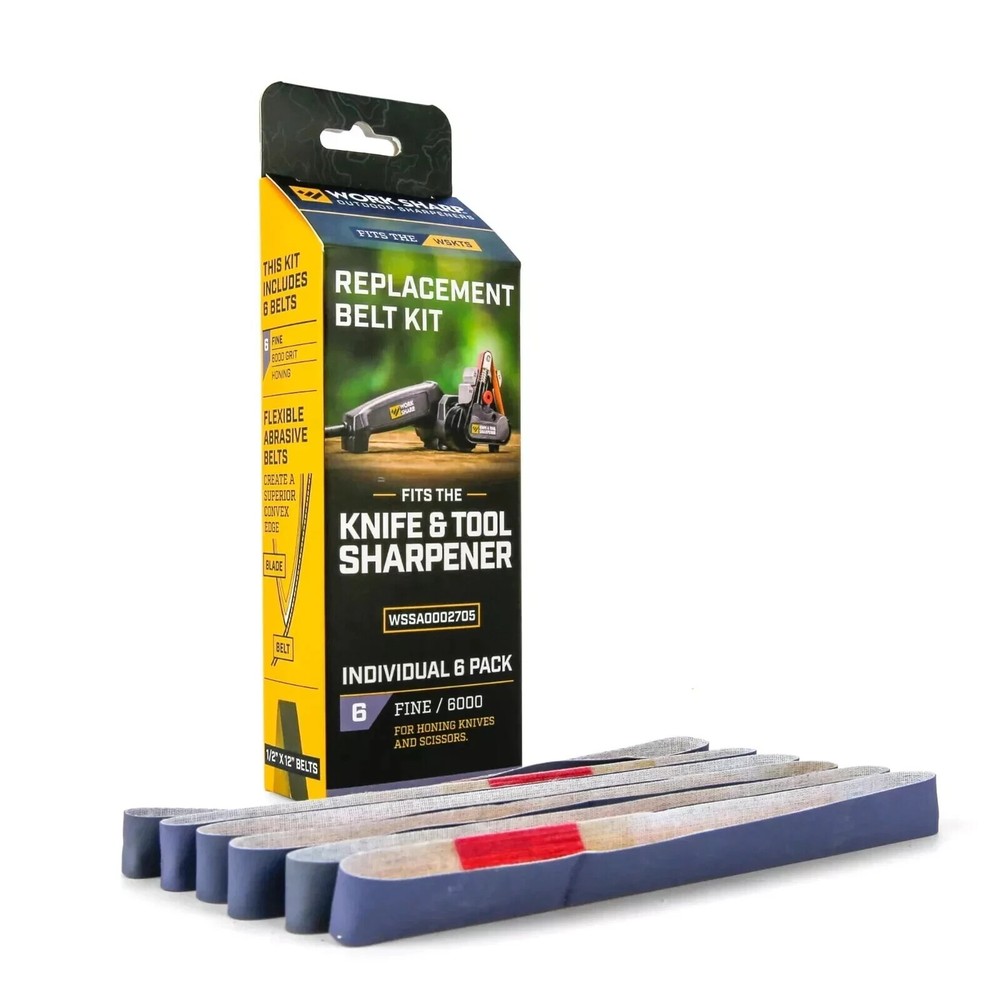 Work Sharp Knife &Tool Sharpener 6000 Grit Fine Replacement Belt Kit WSSA0002705