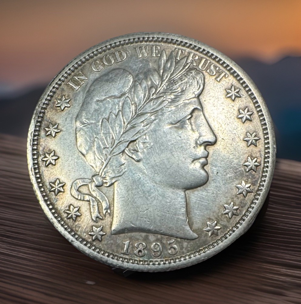 1995o 50c Barber Half Dollar, About Uncirculated