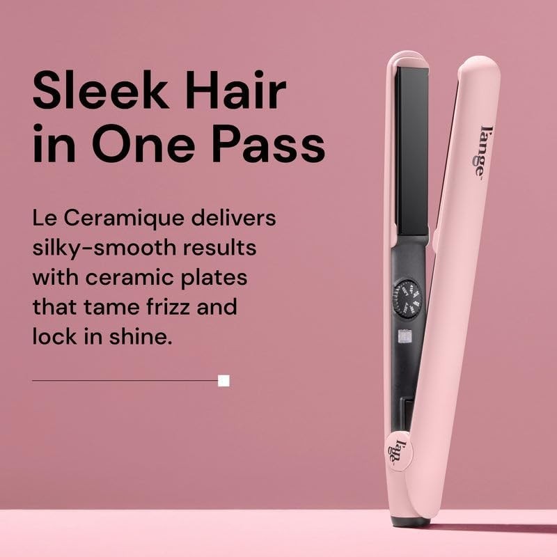 Ergonomic Blush Ceramic Hair Straightener: Fast Heating & Versatile Styling