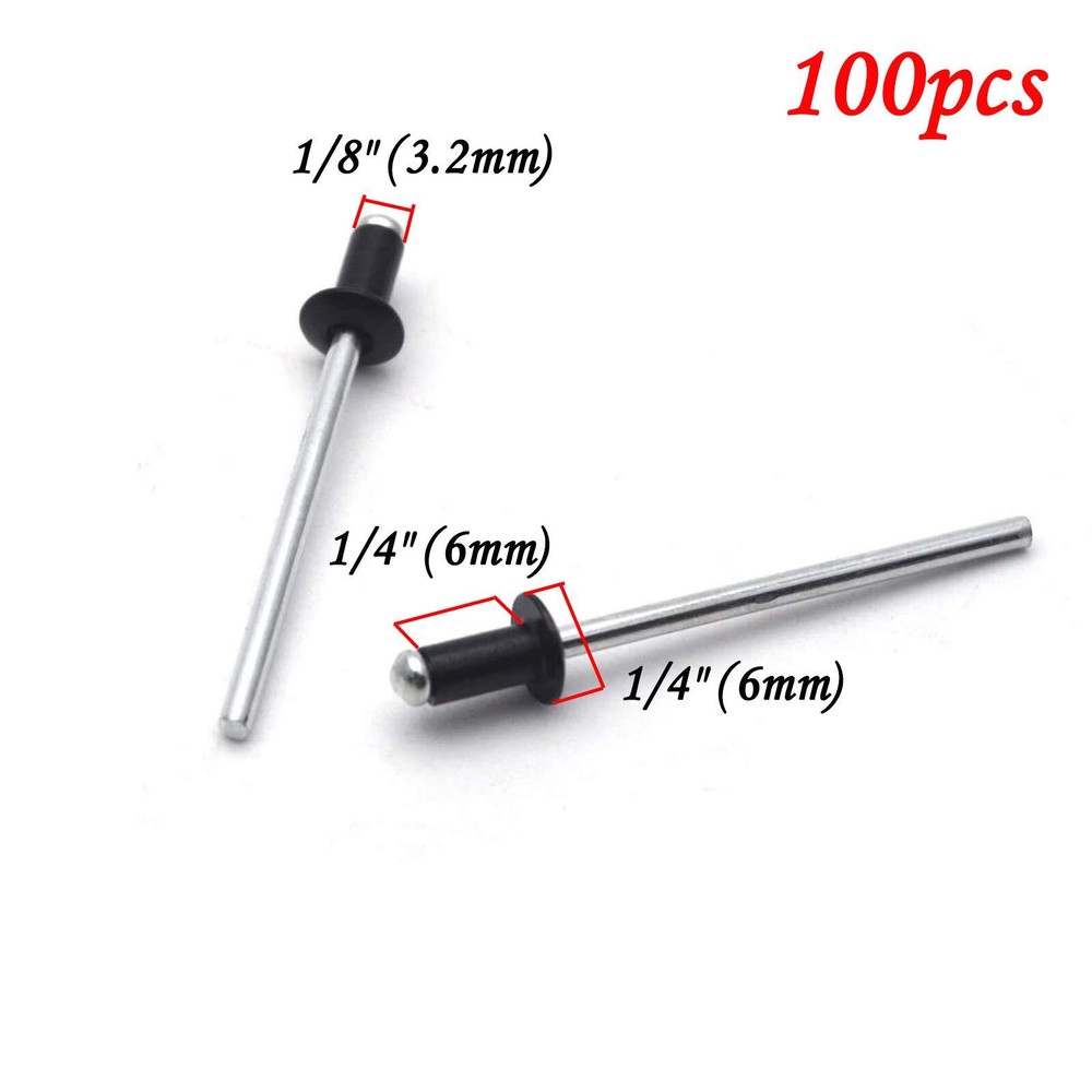 1/8" x 1/4" Aluminium Blind Rivets Pull Rivets Rivets Core Decoration Pop Riv...