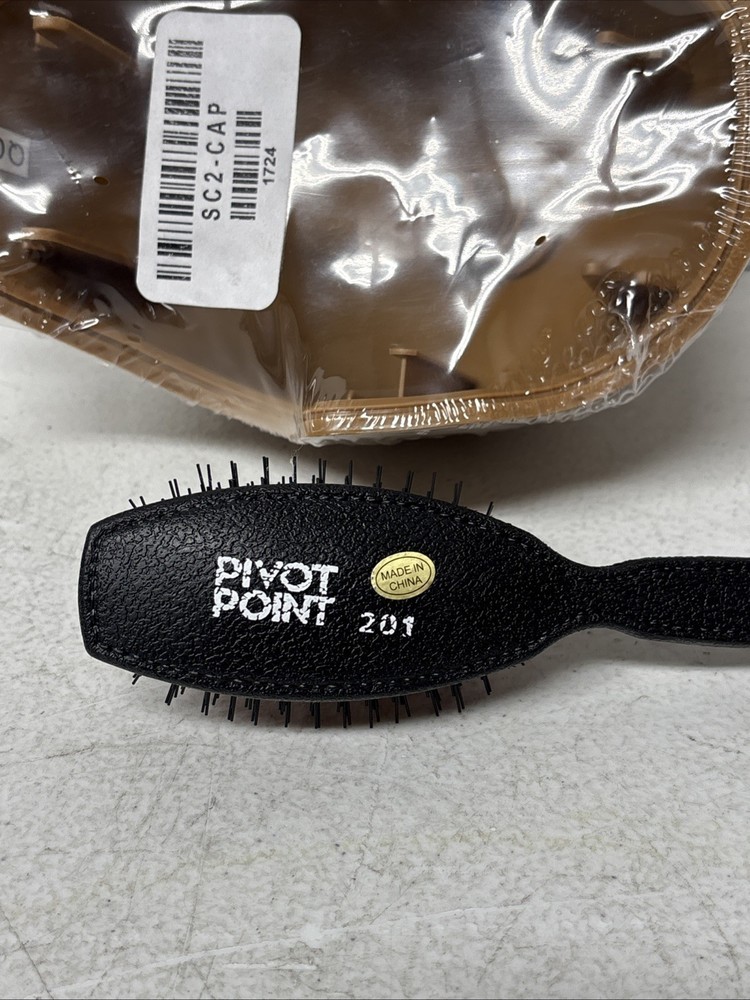 Pivot Point SC2-CAP Mannequin Snap Cap Medium Plain Cap + Brush