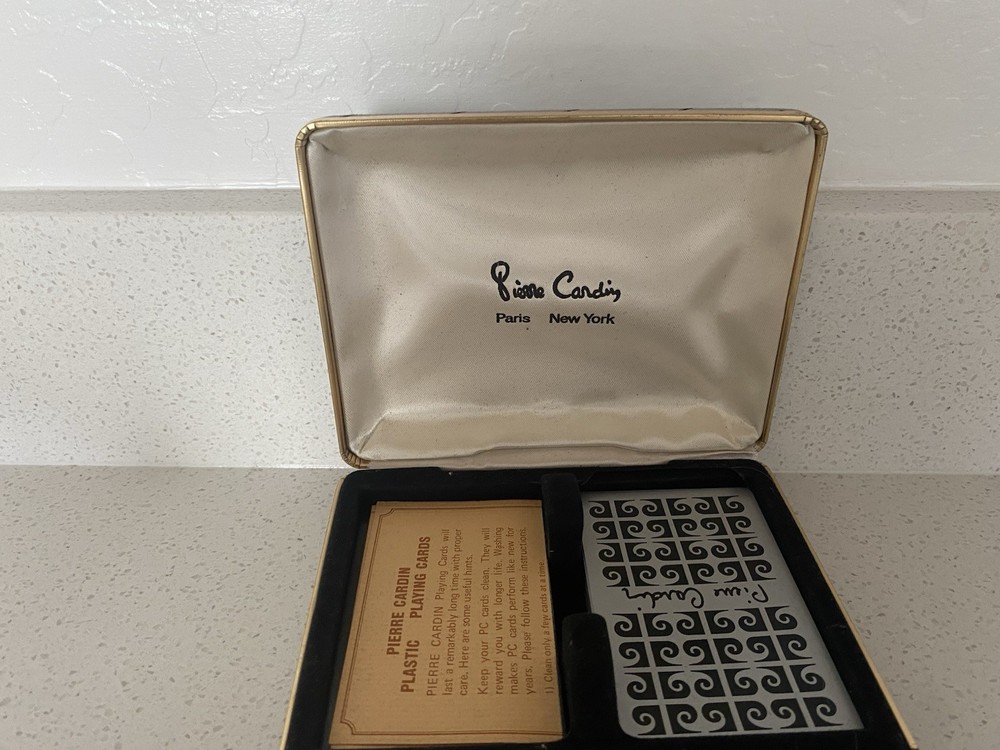 Pierre Cardin Playing Cards Silver Case