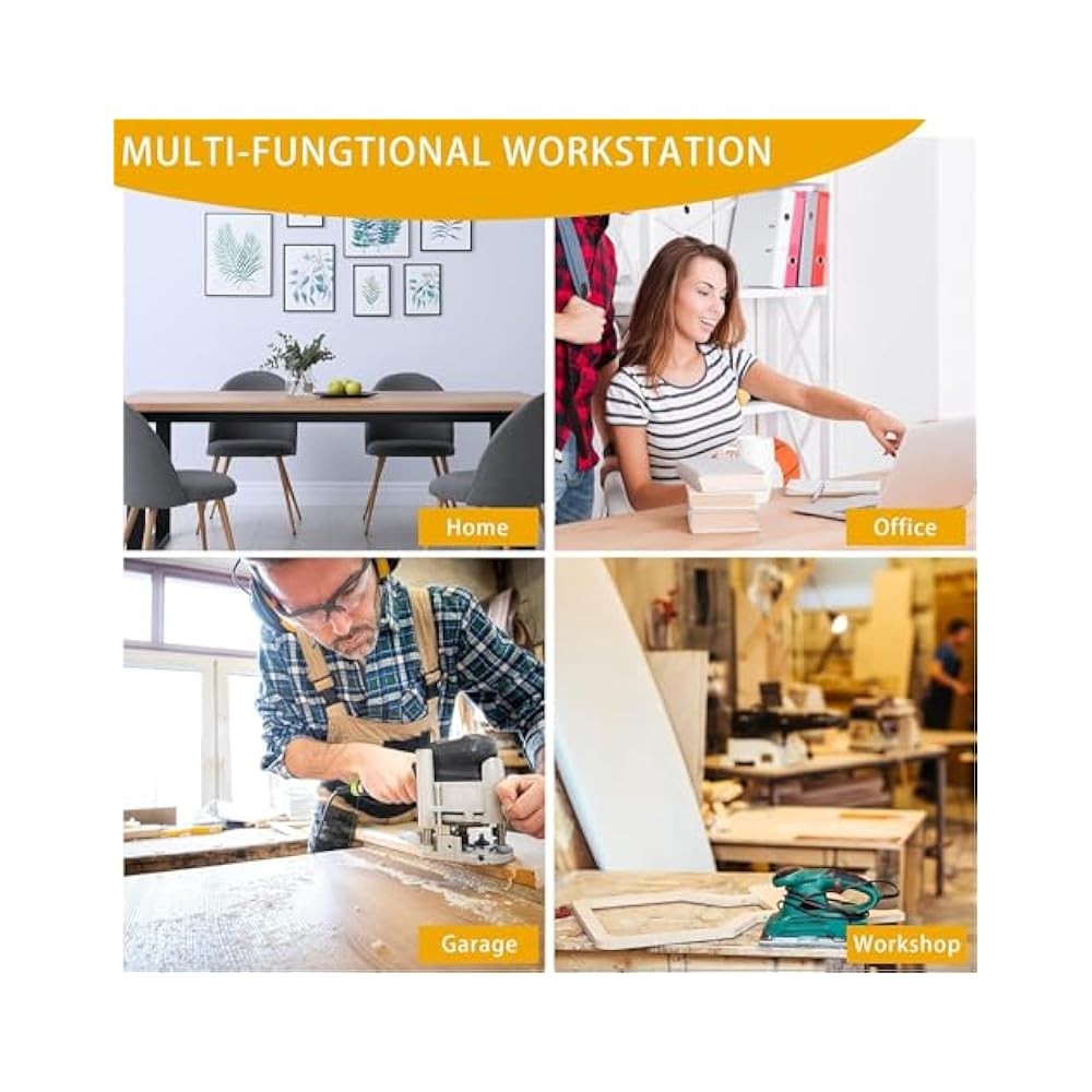 70" Workbench with Pegboard, Adjustable Height, 2000lb Heavy Duty Table