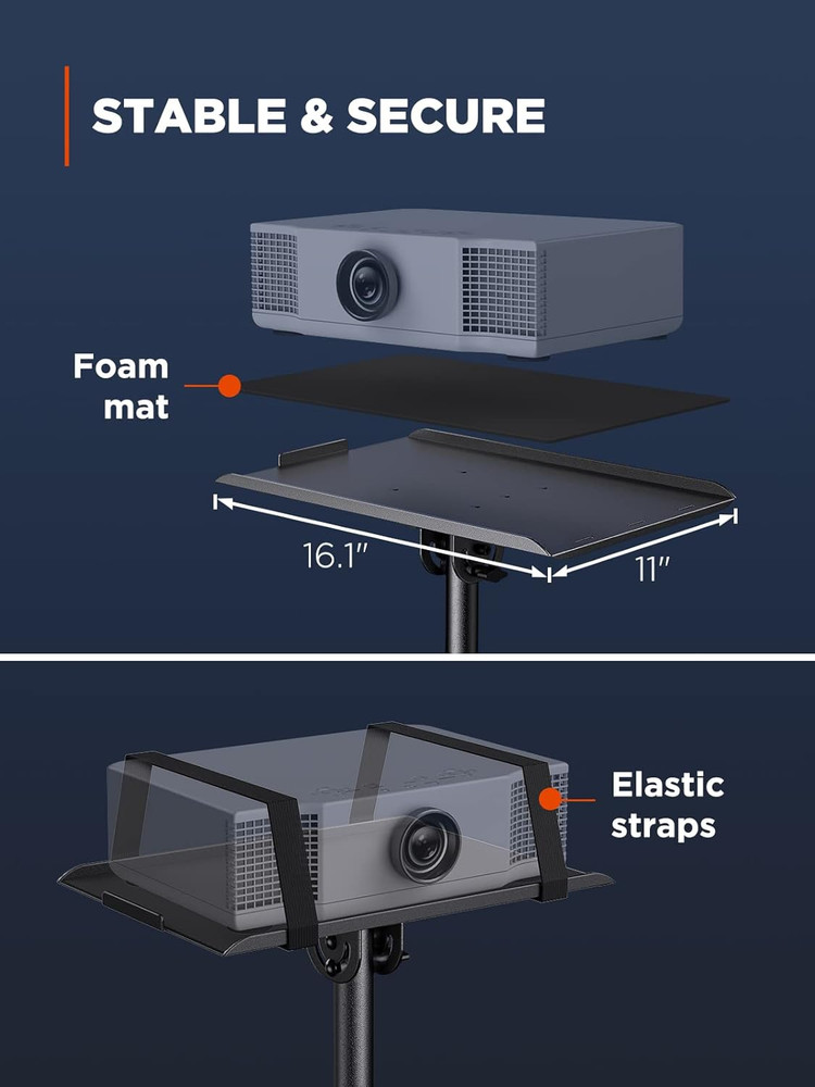AMADA Projector Stand with tilt, Foldable Projector Tripod Stand, Multipurpose L