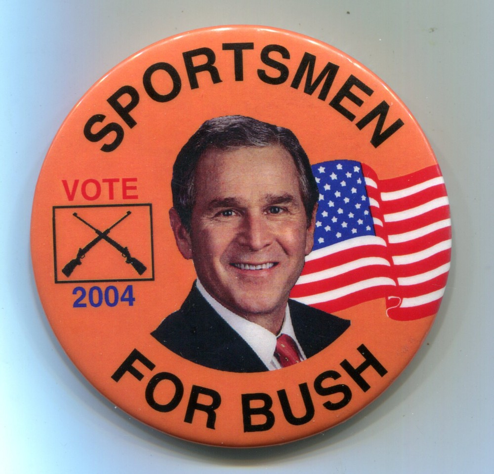 Sportsmen for Bush  Pinback Button
