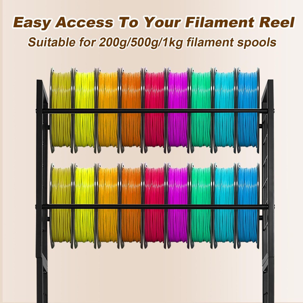 Heavy Duty 3D Printer Stand With Double Layer 3D Printer Filament Storage Rack