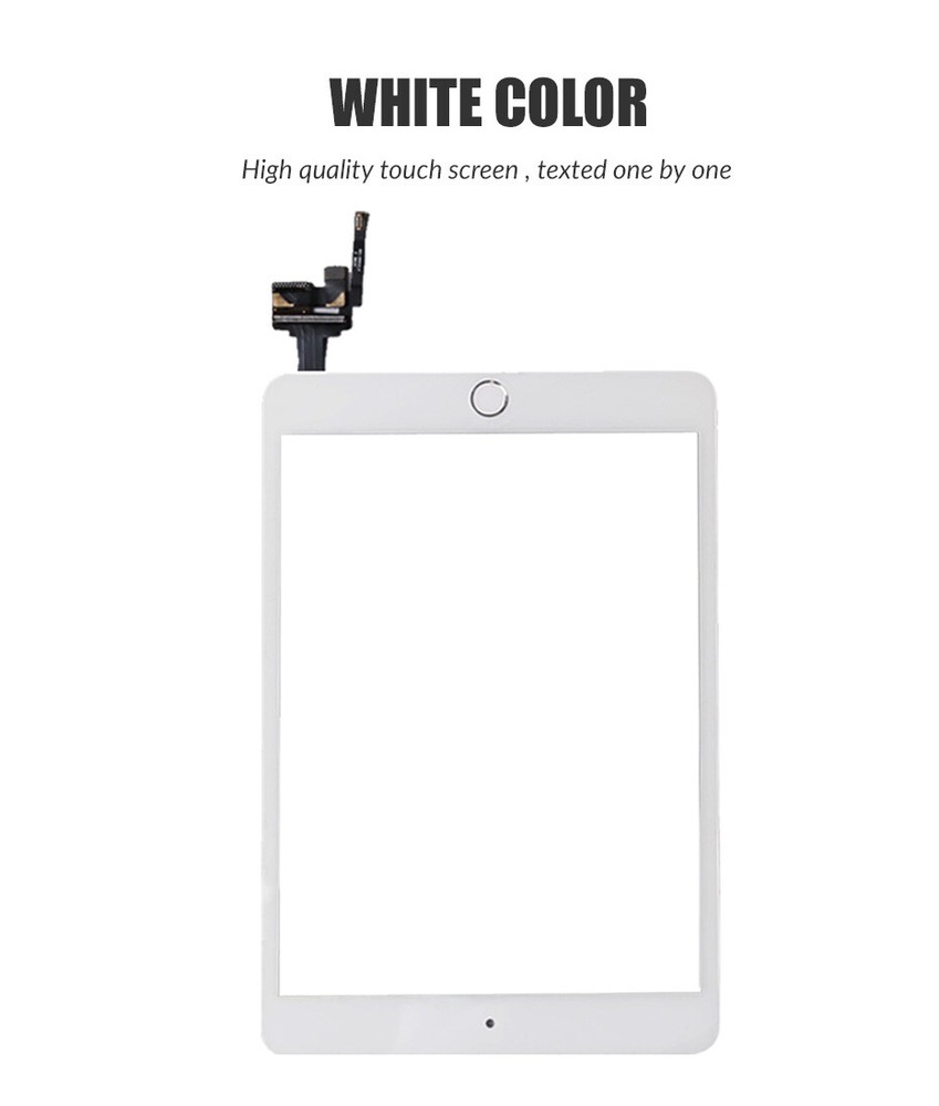 Touch Screen Glass Replacement Part For iPad Mini 3 With Home Button Installed