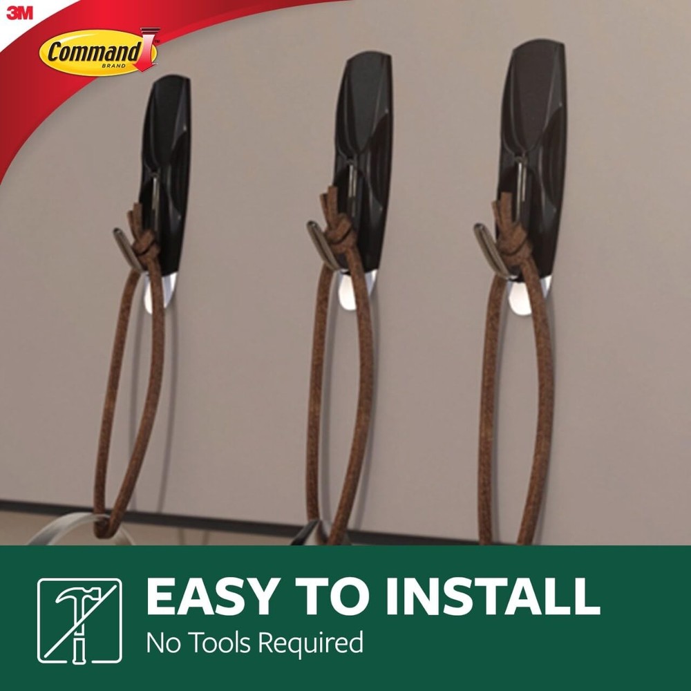 Command Outdoor Medium Black Wire Toggle Hooks, 2 Hooks and 3 Medium,