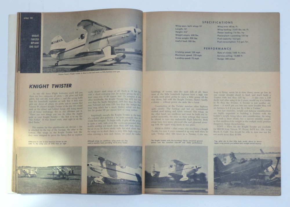 VINTAGE LIGHT PLANE GUIDE MAGAZINE - HOMEBUILT EDITION - 1965