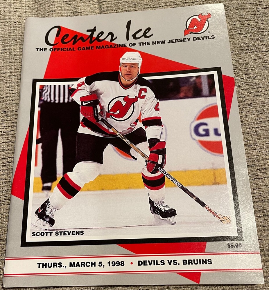 1998 NJ Devils Souvenir Program Center Ice Devils Vs. Bruins March 5th 1998