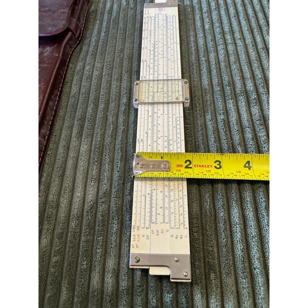 Vintage POST 1460 Versalog Slide Rule with Leather Case Engineering Math Tool