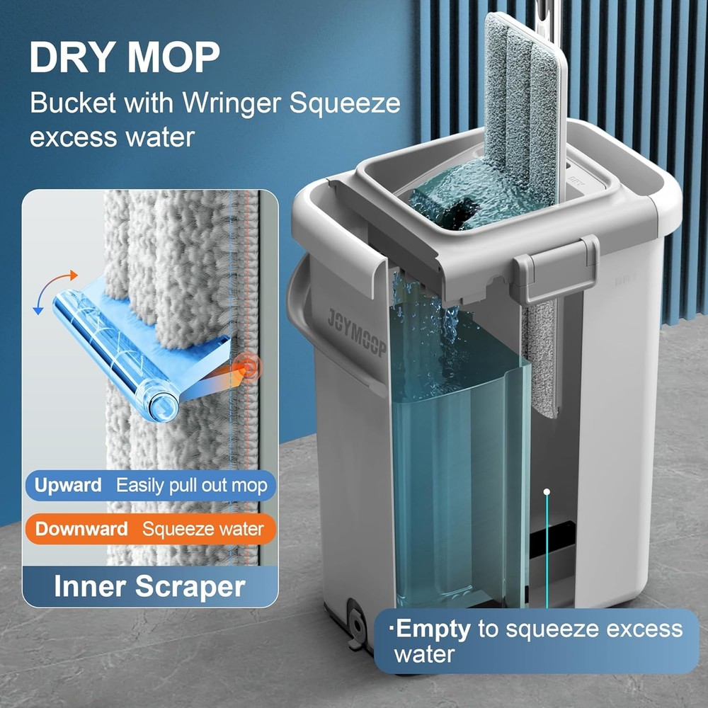 Flat Mop and Bucket Floor Cleaning System