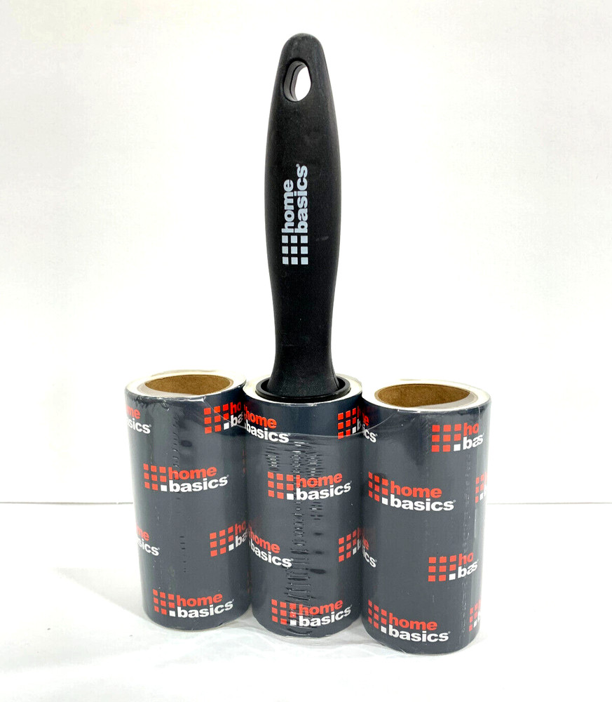 Home Basics 3-Pack Lint Roller Lightweight Handle Ex Sticky Refill 300 Sheets