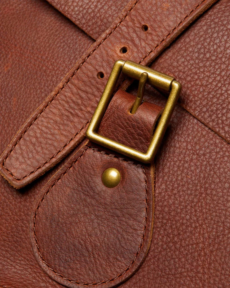 DR MARTENS AMBASSADOR BROWN LEATHER BOX BACKPACK