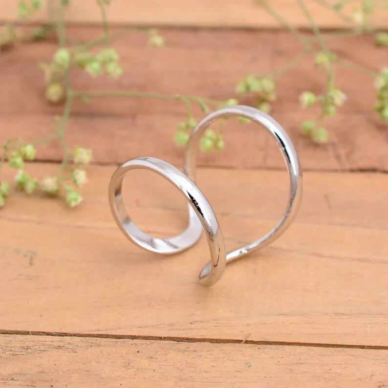 925 Sterling Silver, Arthritis Ring (both rings) , Splint Knuckle Ring, All Size