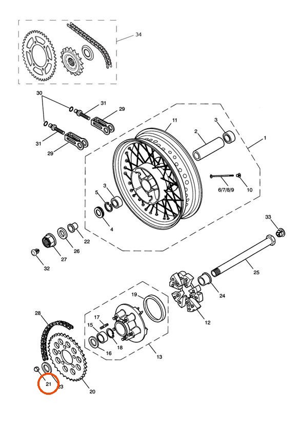 Triumph T3350250 - Flanged Locknut M10