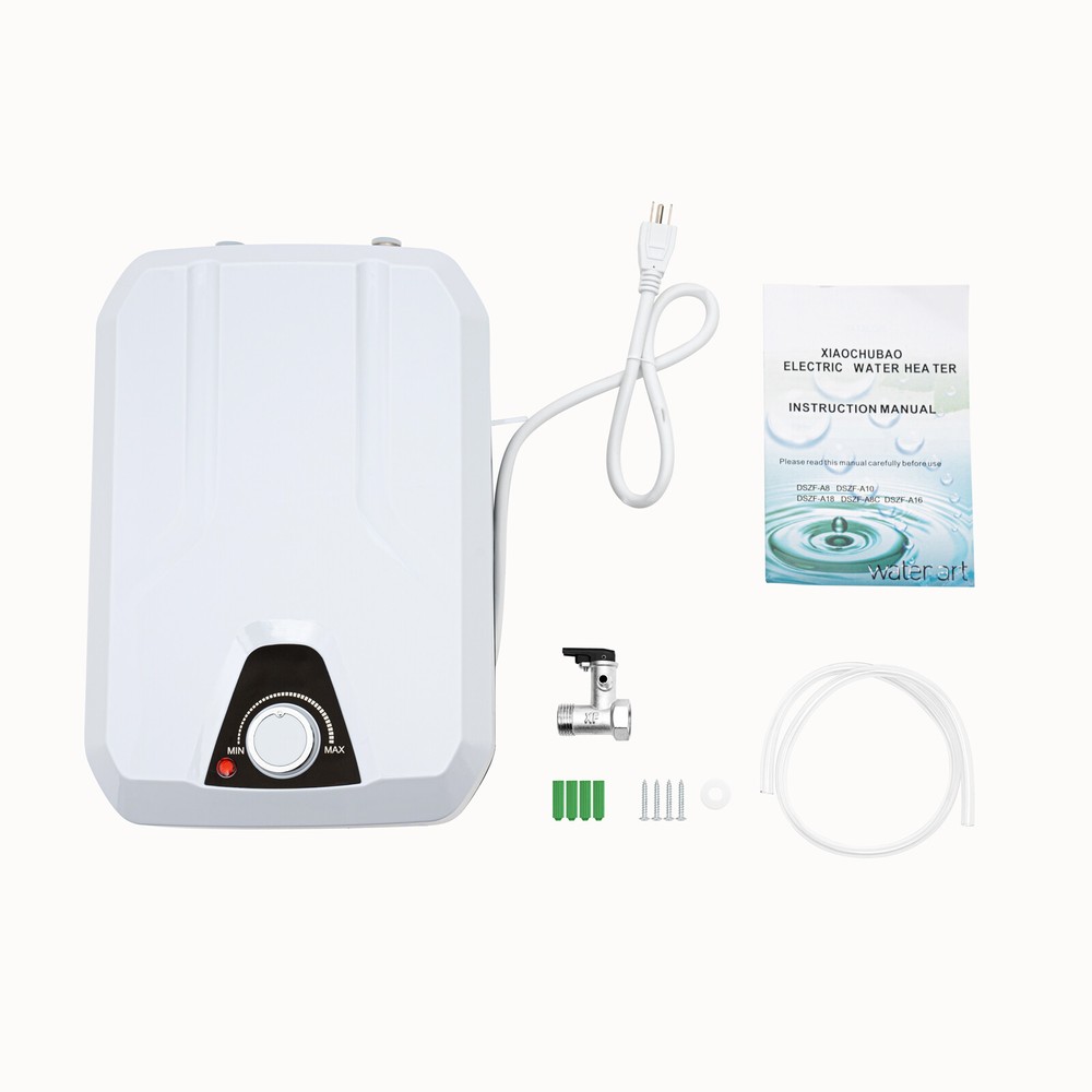 8L 1500W Instant Hot Water Heater Electric Tankless On Demand House Shower Sink