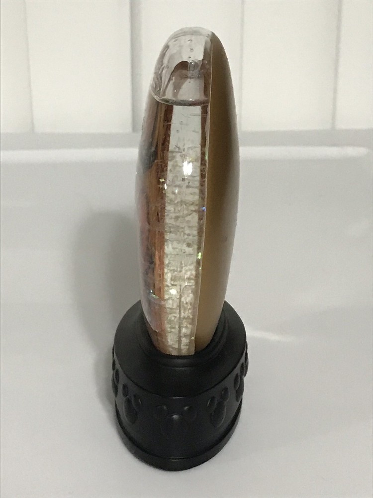 Disney Parks Mickey Mouse Flat Glitter Snow Globe