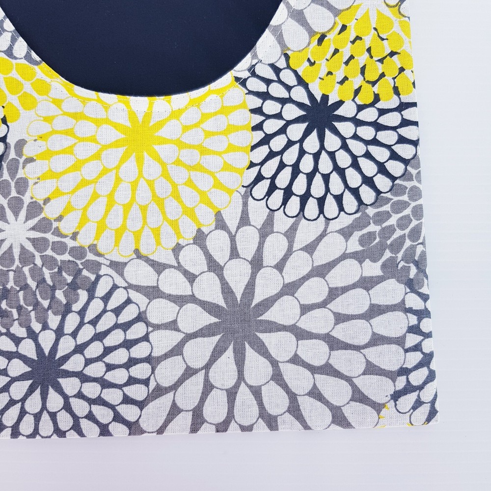 Peg Bag Handmade Grey Yellow Abstract Print Lined Laundry Clothes Peg Holder