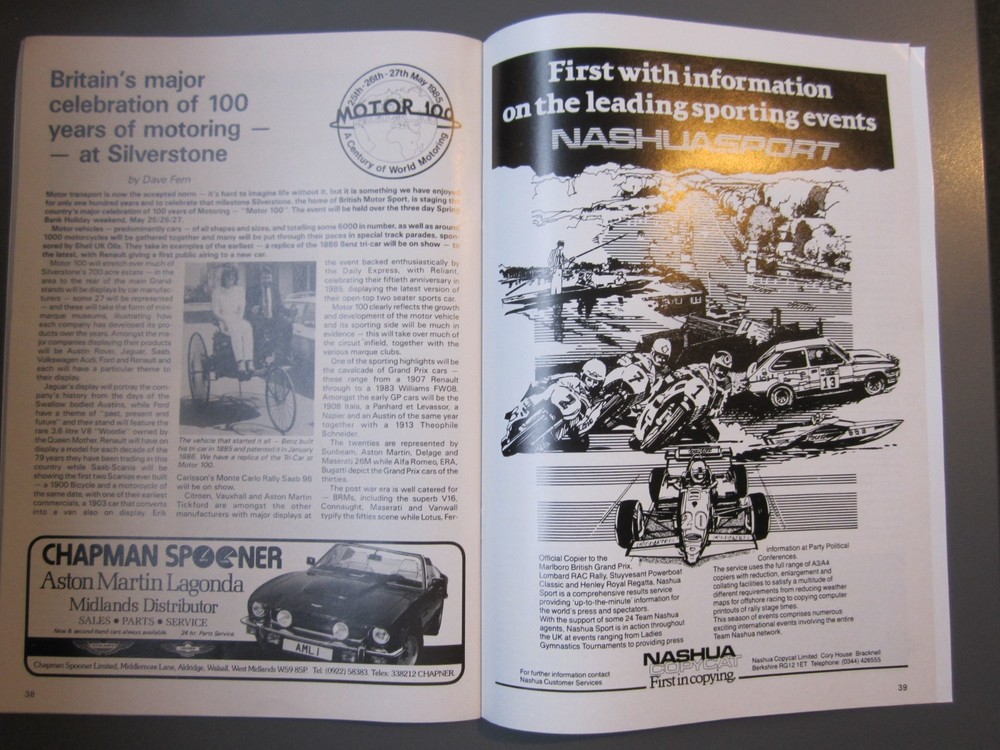 Silverstone 1000 KM World Endurance programme 12 May 1985