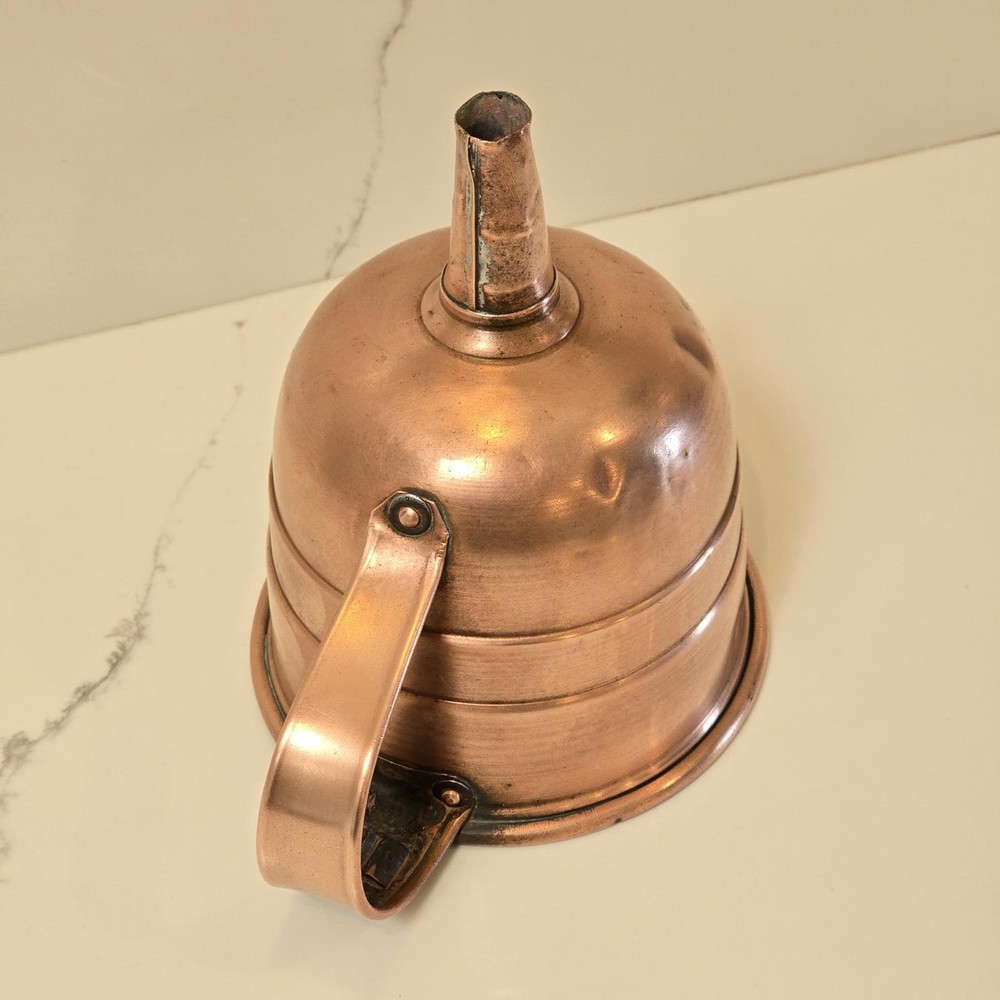 Vintage Copper Funnel with Handle